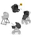 Aptica XT System Trio - Magnet Grey - Stroller Seat + Standup Cradle + Darwin Infant Recline Car Seat