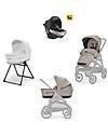 Aptica XT System Trio - Tundra Beige -  Stroller Seat + Standup Cradle + Darwin Infant Car Seat