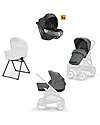 Aptica XT System Trio - Taiga Green -  Stroller Seat + Standup Cradle + Darwin Infant Car Seat