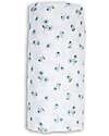 Swaddle Blanket 100x100 cm - Blueberries - 100% Cotton Muslin