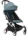 YOYO3 Stroller White Frame and Aqua Seat - From 6 Months