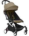 YOYO3 Stroller White Frame and Toffee Seat - From 6 Months