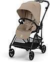 Melio Carbon Stroller - Almond Beige - Carbon Frame - from birth up to 15kg
