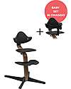 Evolutive Chair Nomi - Black - Walnut - Baby Set for FREE! Evolutive Chair Nomi - Black - Walnut - Baby Set for FREE!
