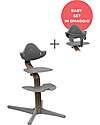 Evolutive Chair Nomi - Grey - Walnut - Baby Set for FREE! Evolutive Chair Nomi - Grey - Walnut - Baby Set for FREE!