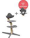 Evolutive Chair Nomi - Grey - Natural - Baby Set for FREE! Evolutive Chair Nomi - Grey - Natural - Baby Set for FREE!
