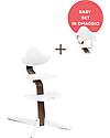 Evolutive Chair Nomi - White - Walnut - Baby Set for FREE! Evolutive Chair Nomi - White - Walnut - Baby Set for FREE!
