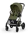 Balios S Lux Stroller - Moss Green/Khaki - Taupe Frame - from Birth up to 4 Years