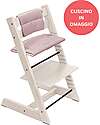 Beech Wood Tripp Trapp High Chair Vanilla + Mauve Cushion For Free!