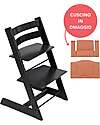 Beech Wood Tripp Trapp High Chair Black + Terracotta Cushion For Free! Beech Wood Tripp Trapp High Chair Black + Terracotta Cushion For Free!