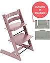 Beech Wood Tripp Trapp High Chair Mauve + Glacier Green Cushion For Free! Beech Wood Tripp Trapp High Chair Mauve + Glacier Green Cushion For Free!