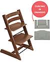 Beech Wood Tripp Trapp High Chair Brown + Glacier Green Cushion For Free! Beech Wood Tripp Trapp High Chair Brown + Glacier Green Cushion For Free!