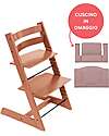 Beech Wood Tripp Trapp High Chair Terracotta + Mauve Cushion For Free! Beech Wood Tripp Trapp High Chair Terracotta + Mauve Cushion For Free!