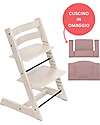 Beech Wood Tripp Trapp High Chair White + Mauve Cushion For Free! Beech Wood Tripp Trapp High Chair White + Mauve Cushion For Free!