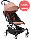 Offer YOYO3 Stroller White Frame and Ginger Seat - Raincover