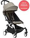 Offer YOYO3 Stroller White Frame and Taupe Seat - Raincover