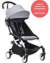 Offer YOYO3 Stroller White Frame and Stone Seat - Raincover