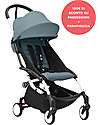 Offer YOYO3 Stroller White Frame and Stone Seat - Raincover