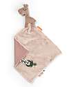 Comfort Blanket with Pacifier Clip Deer Friends - Raffi - Powder - 28 x 28 cm - 0+
