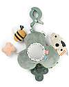 Multisensory Activity Mirror Toy with Clip - Tiny Farm - Green - 0+