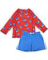 2 Piece Set - Rash Guard Top + Swim Short - Sherman the Shark - UPF 50+