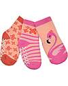 Grip+Easy Antislip Socks 3 Pack - Franny the Flamingo - 0-24 months