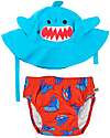 Swim Diaper & Sun Hat Set - Sherman lo Squalo - UPF 50+ - New Design
