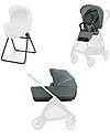 Electa System Duo - Studio Grey - All Season Seat + Open Up Cot