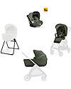 Electa System Quattro - Loft Green - All Season Seat + Open Up Cot + Standup + Darwin Recline Car Seat