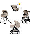Aptica System Quattro - Vicuna Beige - Stroller + Standup Bassinet + Car Seat Darwin Recline EVO + Palladio Frame