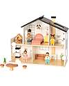 Wooden Dollhouse - 20 Pieces - 50 x 19.5 x 41 cm - 3+ Years