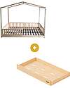 Set 2: Evi Convertible Montessori Bed 140x70cm + Drawer