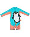 Rashguard One Piece Swimsuit - Parker the Penguin - UPF 50+