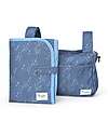 Foldable Travel Changing Mat + Stroller Organizer Bag - Olive - Blue - Firenze Travel Collection