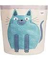 Storage Bin - Blue Cat - 100% Cotton