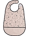 Waterproof Bib with Pocket Contour, Powder - 42x27,5 cm - Velcro closing