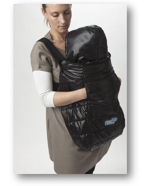 7AMenfant Classic Pookie Poncho 3 in 1 cover - 0 to 4 years - Metallic Plum Footmuffs