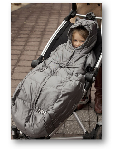 7AMenfant Classic Pookie Poncho 3 in 1 cover - 0 to 4 years - Metallic Plum Footmuffs