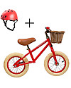 Balance Bike First Go + Classic Bike Helmet - Red - from 3 to 5 years old!