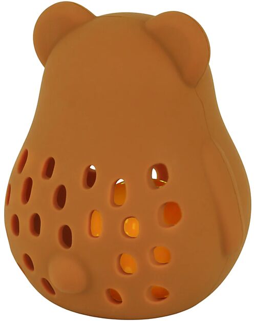 A Little Lovely Company 2 in 1 Silicone Teether and Rattle - Bear - 10 x 13.5 x 8.5 cm Rattles