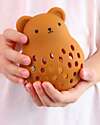 A Little Lovely Company 2 in 1 Silicone Teether and Rattle - Bear - 10 x 13.5 x 8.5 cm Rattles