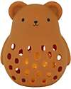 A Little Lovely Company 2 in 1 Silicone Teether and Rattle - Bear - 10 x 13.5 x 8.5 cm Rattles