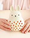 A Little Lovely Company 2 in 1 Silicone Teether and Rattle - Bunny - 10 x 13.5 x 8.5 cm Rattles