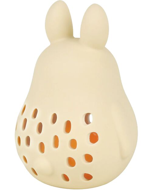 A Little Lovely Company 2 in 1 Silicone Teether and Rattle - Bunny - 10 x 13.5 x 8.5 cm Rattles
