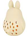 A Little Lovely Company 2 in 1 Silicone Teether and Rattle - Bunny - 10 x 13.5 x 8.5 cm Rattles