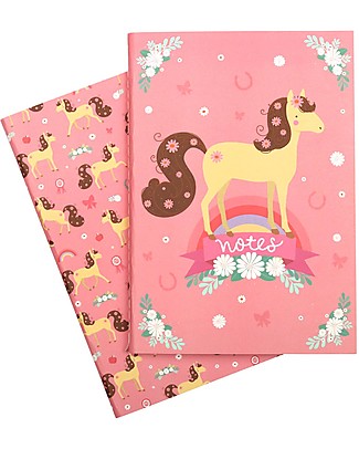 A Little Lovely Company A5 Notebook with Blank Pages, Horse - Great gift idea! null
