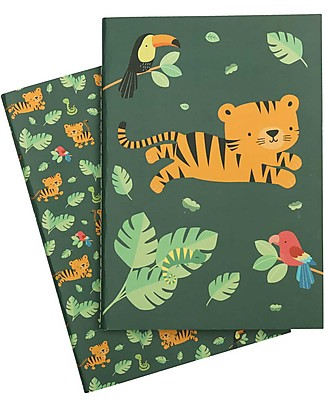 A Little Lovely Company A5 Notebook with Blank Pages, Jungle Tiger - Great gift idea! null