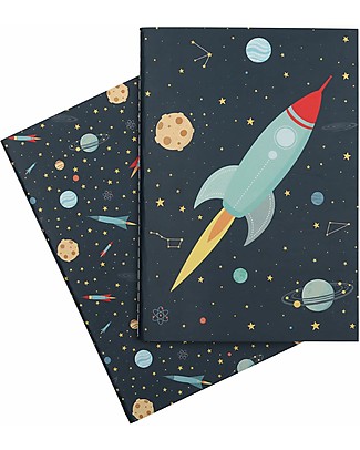 A Little Lovely Company A5 Notebook with Blank Pages, Space - Great gift idea! Colouring Activities