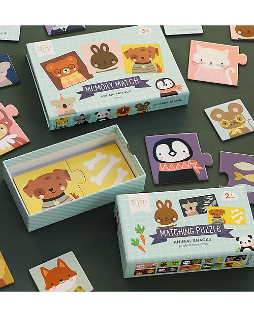 A Little Lovely Company Animal Snack Matching Puzzle - From 2 Years Puzzles