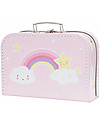 A Little Lovely Company Baby Unicorn Suitcase, Pink - 100% Recycled Cardboard Travel Bags